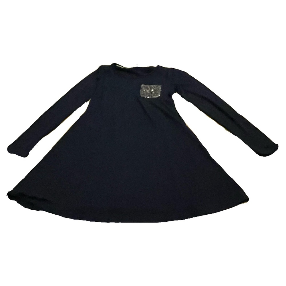 extra small black and gold sparkled xhilaration long sleeve shirt